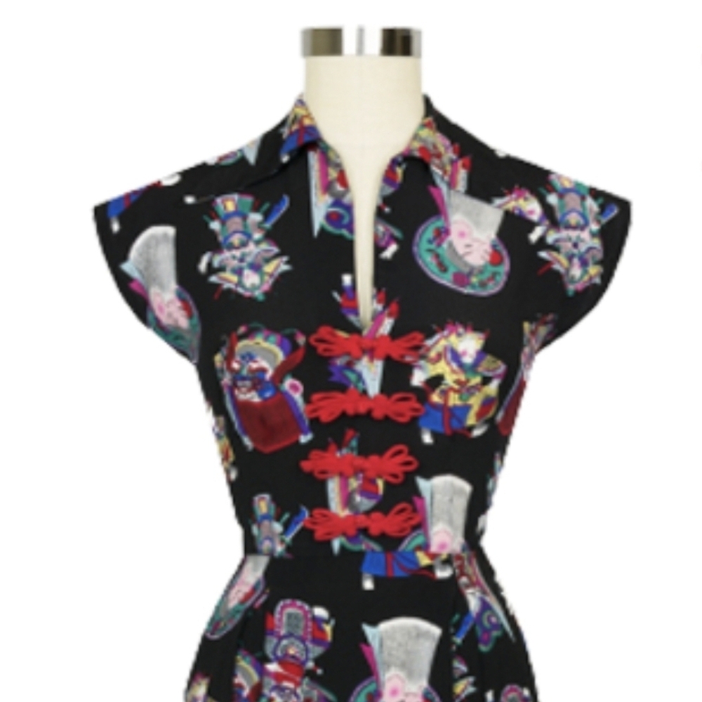 Trashy Diva Amaya Chinese Print Day Dress